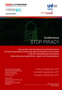 STOP PIRACY - Le rôle et la responsabilité des intermédiaires / Rolle und Verantwortung der Werbe-, Logistik- und Finanzdienstleister 